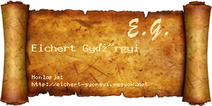Eichert Györgyi névjegykártya